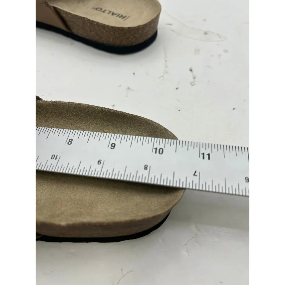 Rialto Granjola Double Strap‎ Slide Sandals Mens 9 Brown